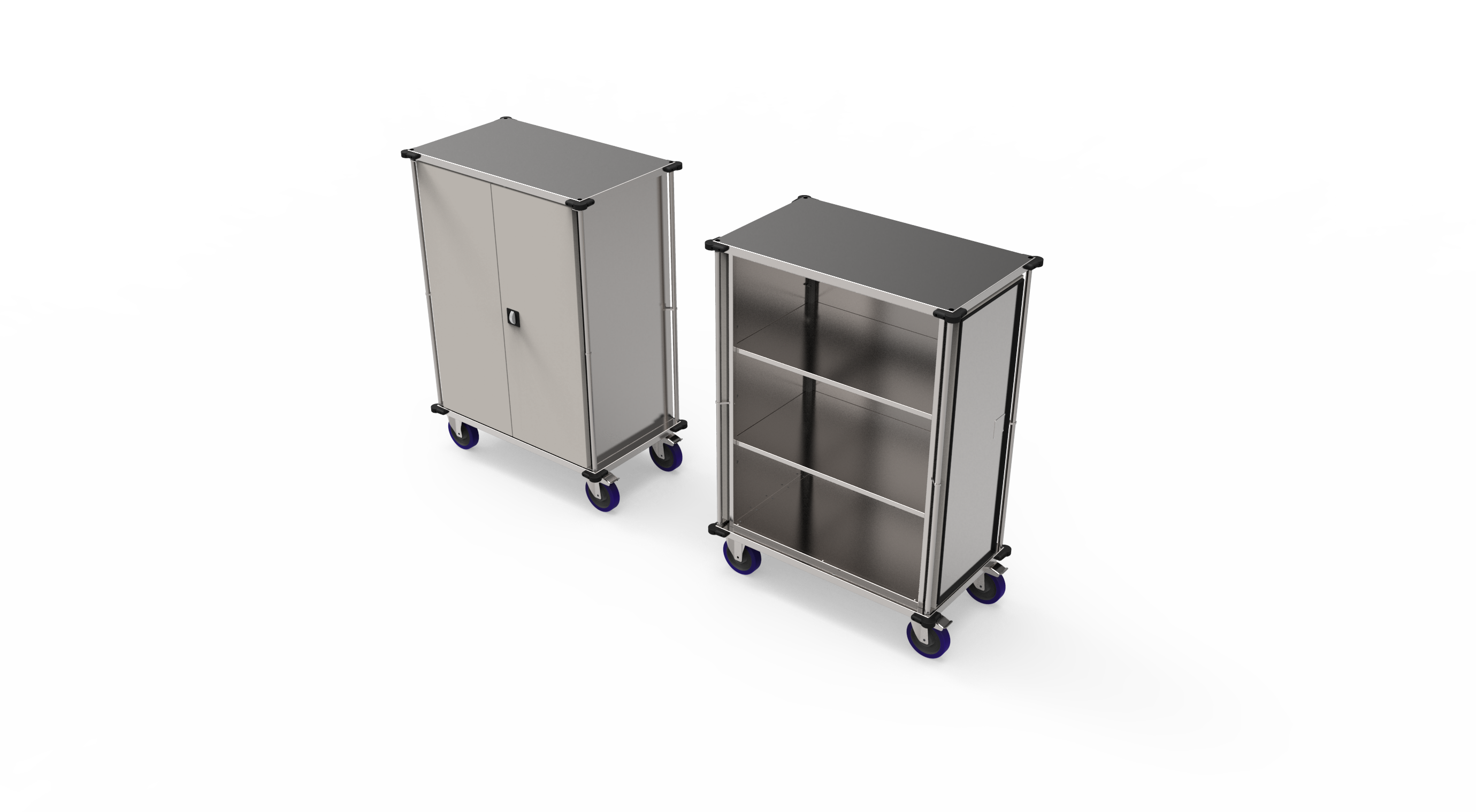 Gesloten transportwagen dubbele deuren