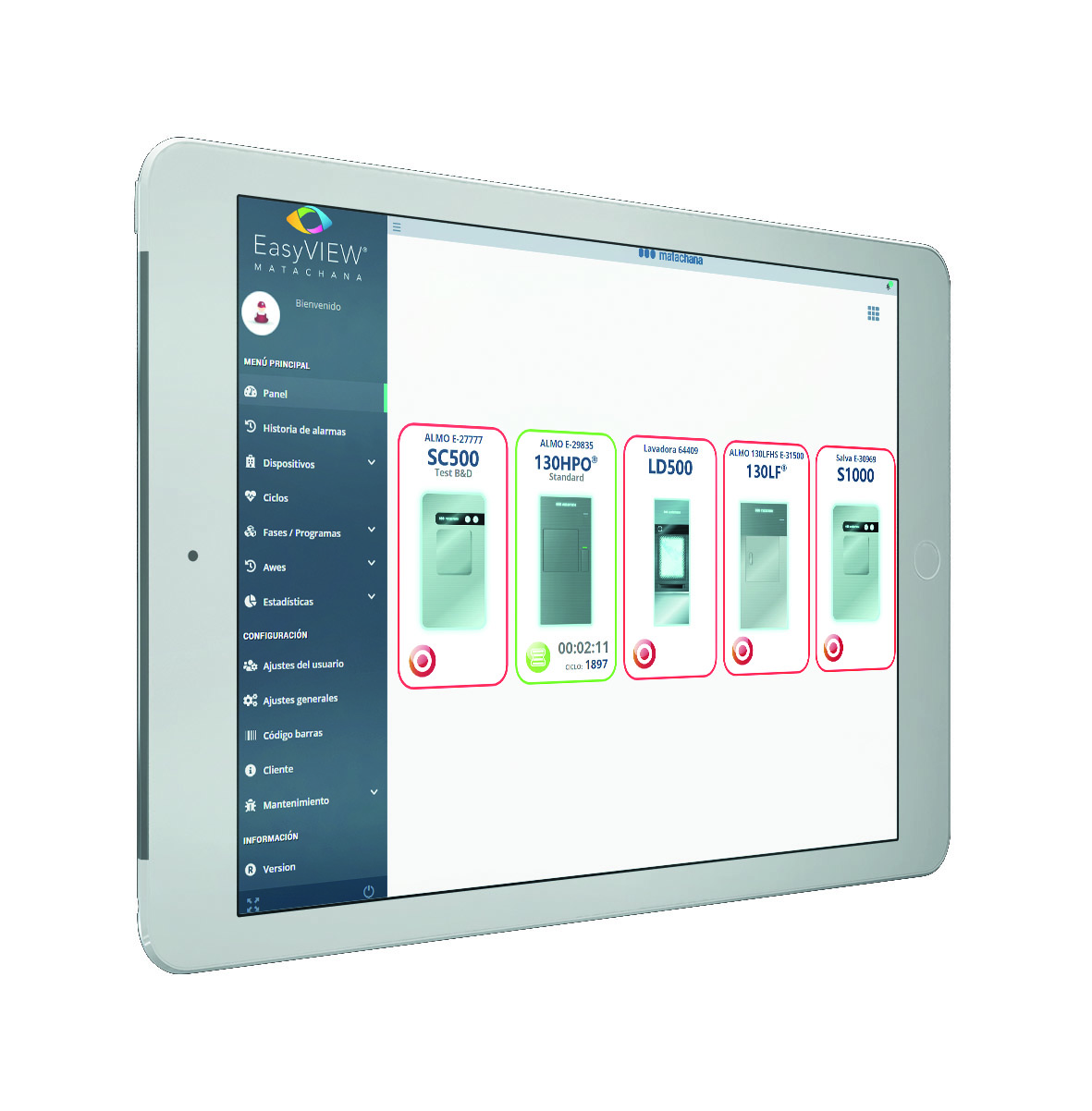 Product EasyVIEW tablet voor softwaresysteem